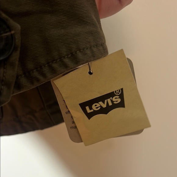 NWT Levi's® Womens Hooded Midweight Anorak Jacket Army Green, Small - Picture 2 of 8